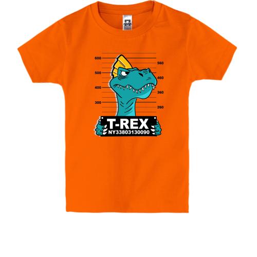 Детская футболка с заключенным динозавром