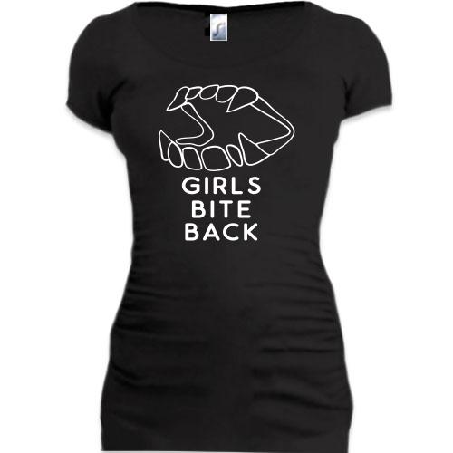 Подовжена футболка Girls bite back Дівчатка кусають у відповідь