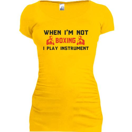 Подовжена футболка When i'm not boxing - I play instrument