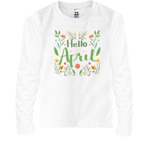 Детская футболка с длинным рукавом Hello April Апрель