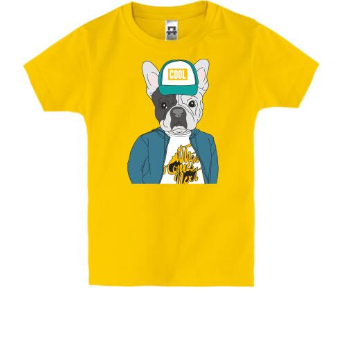 Детская футболка с крутой собакой