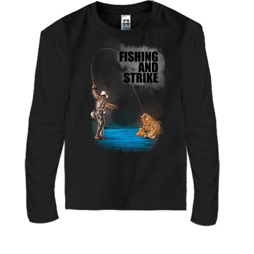 Детская футболка с длинным рукавом Fishing and strike