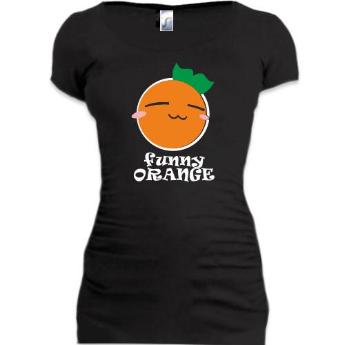 Подовжена футболка Funny Orange