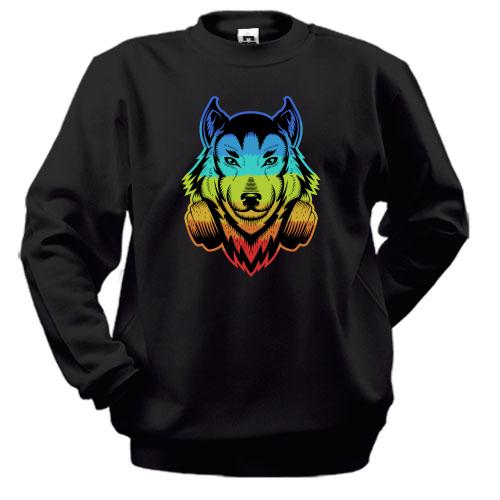 Світшот Rainbow Wolf