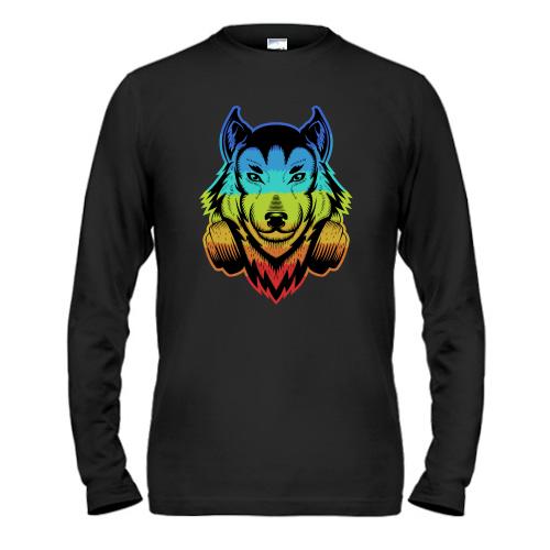 Чоловічий лонгслів Rainbow Wolf