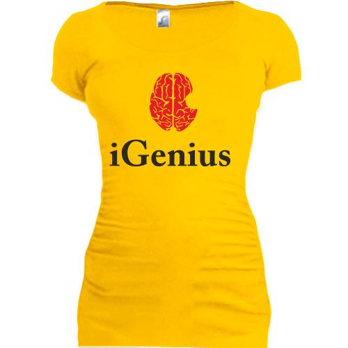 Женская удлиненная футболка iGenius (Я гений)