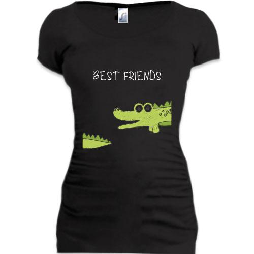 Подовжена футболка з крокодилом і хвостом Кращі друзі