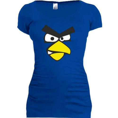 Женская удлиненная футболка Angry bird