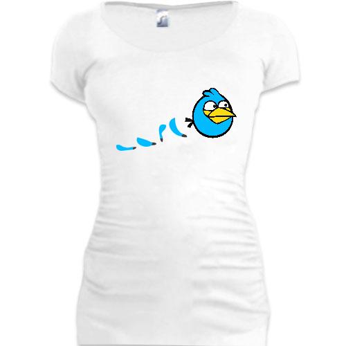 Женская удлиненная футболка Blue bird