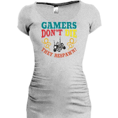 Подовжена футболка Gamers not die
