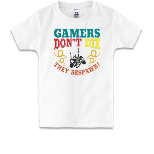 Дитяча футболка Gamers not die
