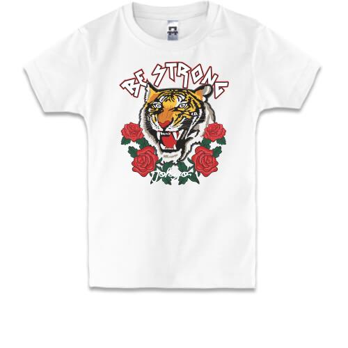 Детская футболка Be strong tiger