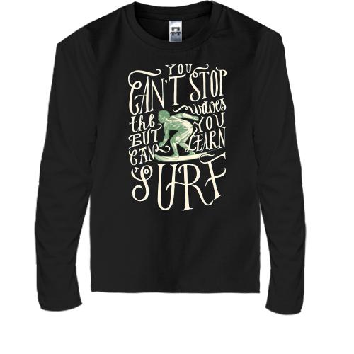 Детская футболка с длинным рукавом You can't stop Surf