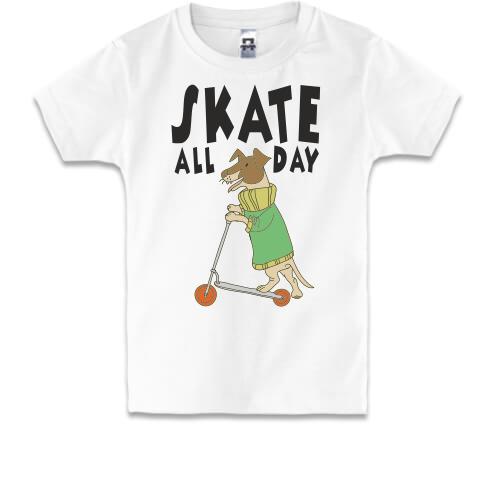 Детская футболка Skate all day