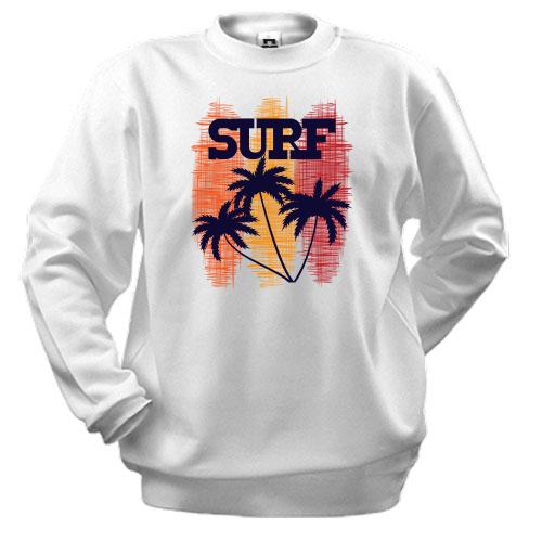 Свитшот Surf and  Palm trees