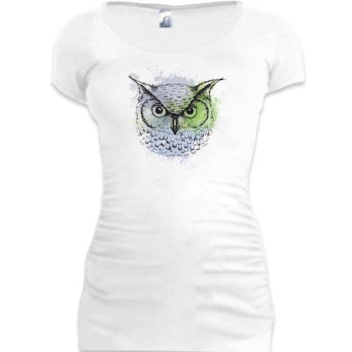 Подовжена футболка Art Owl
