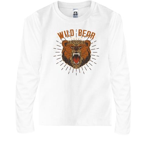 Детская футболка с длинным рукавом Wild Bear Head