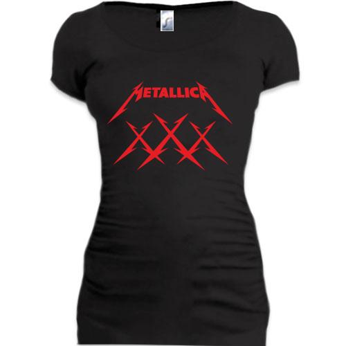 Женская удлиненная футболка Metallica 5