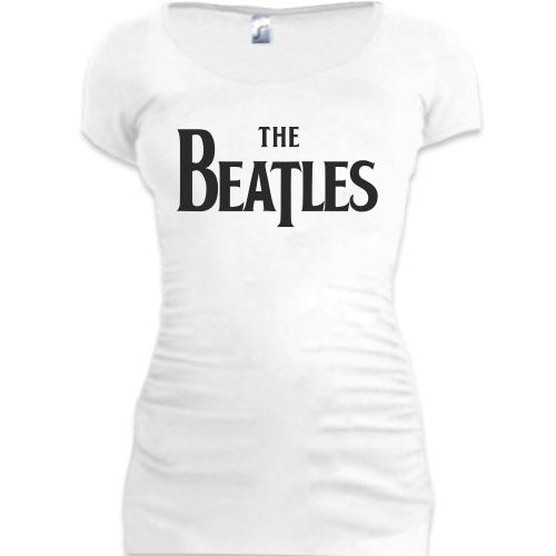 Женская удлиненная футболка The Beatles (3)