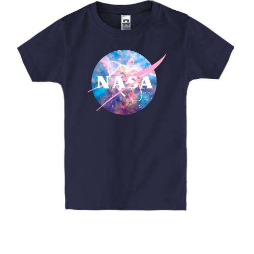 Дитяча футболка NASA (барвистий космос)