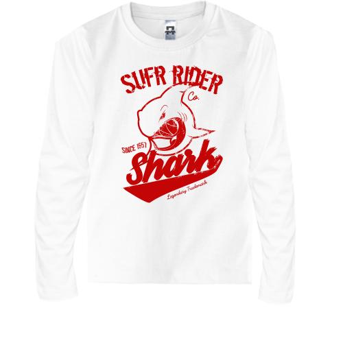 Детская футболка с длинным рукавом Surf Rider Shark