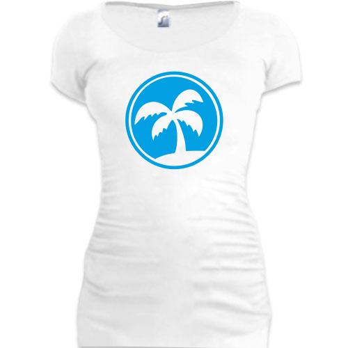 Женская удлиненная футболка Море