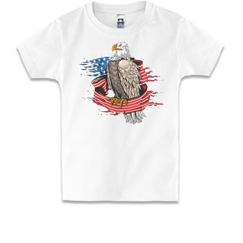 Детская футболка с американским орлом