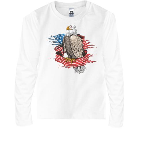 Детская футболка с длинным рукавом с американским орлом