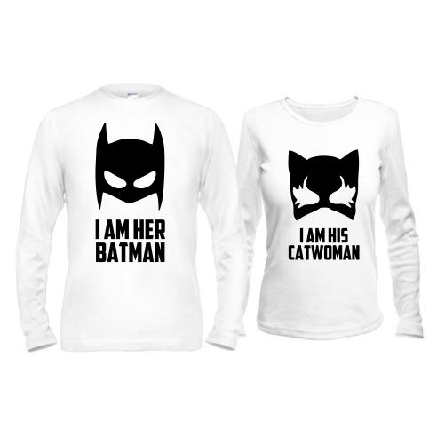 Парные лонгсливы Batman and Catwoman