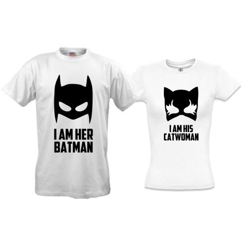 Футболка i'm her Batman i'm his Catwoman