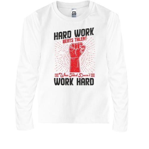 Детская футболка с длинным рукавом Hard Work - Work Hard