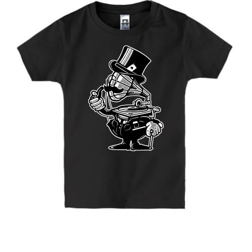 Дитяча футболка з грамофоном джентльменом