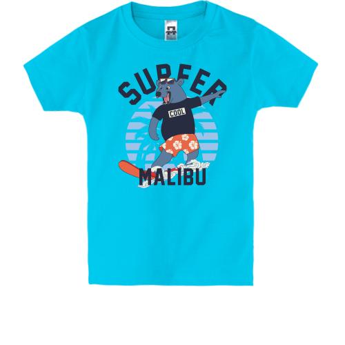 Детская футболка Surfer Malibu Bear