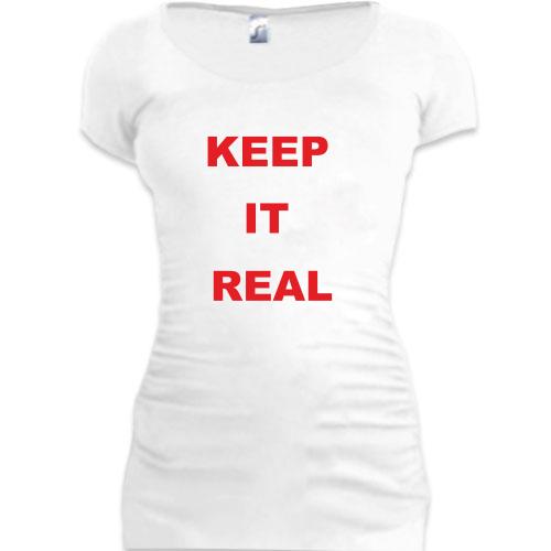 Женская удлиненная футболка Keep It Real