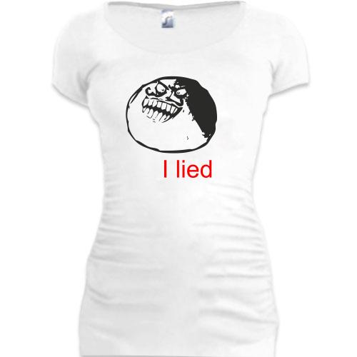 Женская удлиненная футболка I Lied
