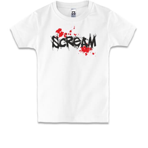 Детская футболка Scream с каплями крови