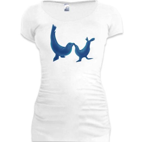 Подовжена футболка Акробатика морських котиків
