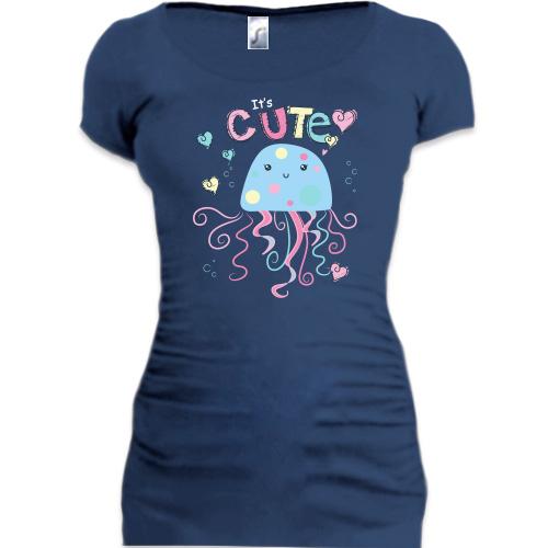 Подовжена футболка Cute Jellyfish