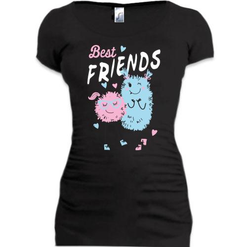 Подовжена футболка Pink and Blue Best Friends