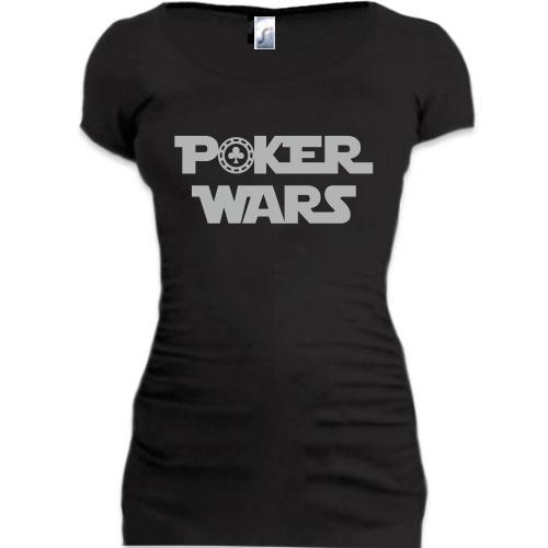 Женская удлиненная футболка Poker Wars