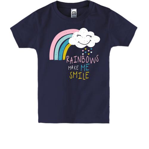 Детская футболка Rainbows make me Smile