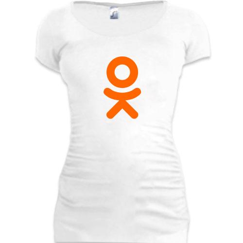 Женская удлиненная футболка Однокласники
