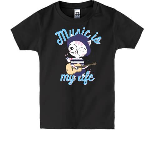 Детская футболка Music is My Life