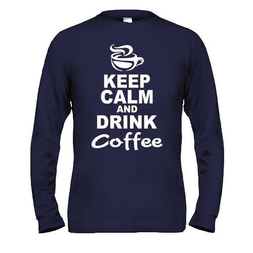 Чоловічий лонгслів Keep Calm and Drink Coffee