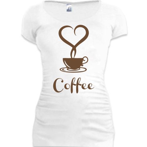 Подовжена футболка Coffee Love