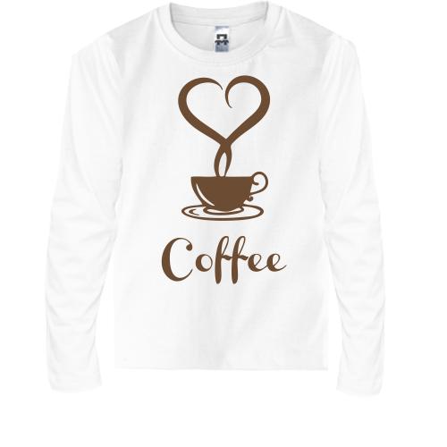 Детская футболка с длинным рукавом Coffee Love