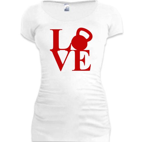 Подовжена футболка LOVE WorkOut
