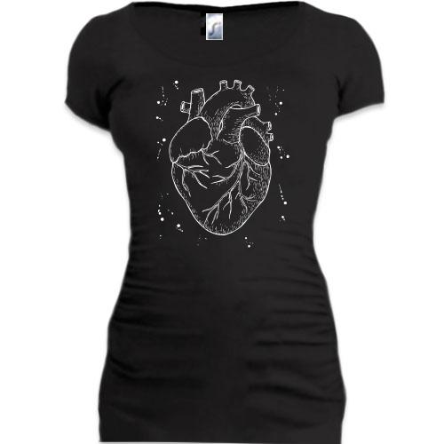Подовжена футболка Anatomical heart
