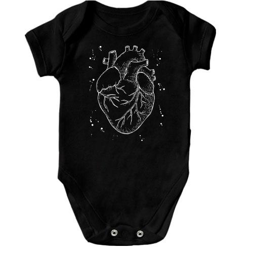 Дитячий боді Anatomical heart