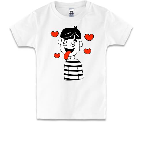 Дитяча футболка Boy is in love